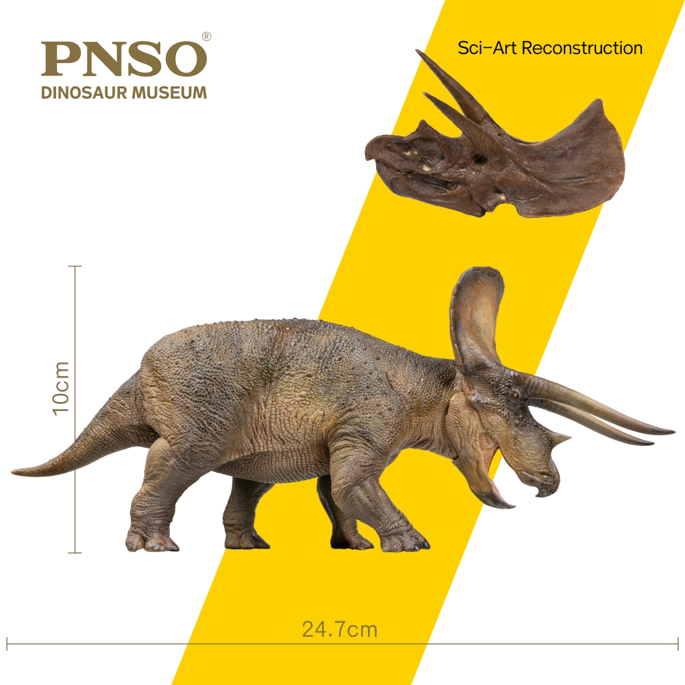 PNSO Rare Triceratops Dinosaurs Model scientific precise realistic art Figure 